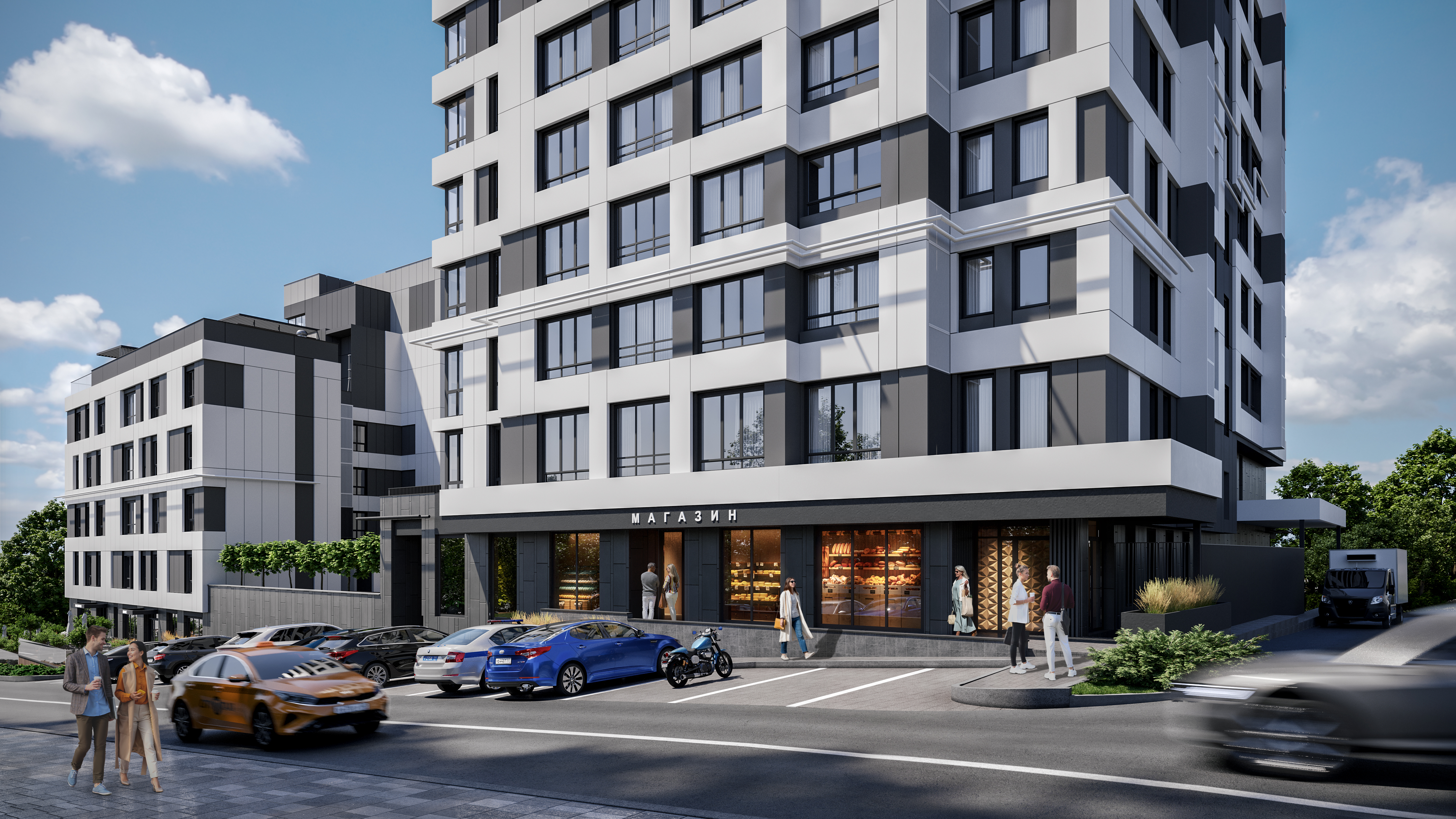 Торговая галерея под окнами. Развитая инфраструктура. Офисные помещения. Клубный дом "Проявление" 
Ввод в эксплуатацию в IV, 2025г. 